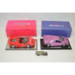 2x 1/18 scale supercar models by GWILO International. One Ferrari F50 with original packaging and