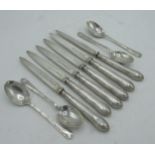 Set of four Geo.V hallmarked teaspoons by James Deakin & Sons, Sheffield, 1928 1.4ozt and a set of
