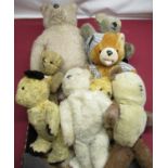 1960's and later mohair and synthetic teddy bears