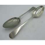 Geo.III hallmarked Sterling silver monogrammed table spoon by Mary & Elizabeth Sumner, London,