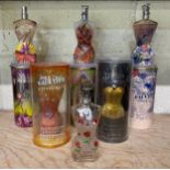 Collection of Jean Paul Gaultier 100ml perfumes including Summer Fragrance alcohol free (