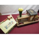 Childs pull along wooden train engine W60cm H43cm, Fisher Price Play family school toy (2)