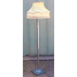 1930s Art Deco chrome standard lamp on flat base, H178cm