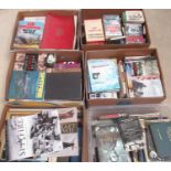 Six boxes of books on WWII, Military and Aviation