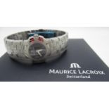 Ladies Maurice Lacroix Intuition quartz wrist watch. Polished stainless steel and brushed case on