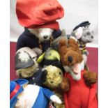 C.1990's Roland Rat H36cm, and other television related soft toys incl. Basil Brush, The Wombles,