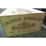 Chateau Batailley Pauillac Grand Cru Classe, still sealed in wooden crate, 75cl 12btls