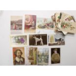Selection of early to mid C20th misc. topical postcards, mainly of a floral theme (approx. 85)