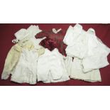 Collection of Edwardian and later Doll and baby clothing in various colours and materials