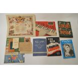 Collection of war time pamphlets, magazines, US ration book and wallet, US loyalty pledge (