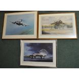 3 framed prints by Micheal Rondot. "Buccaneer", Artists Proof 6/208, remarque drawing, framed, 79.