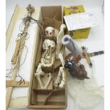 Pelham puppets SL Skeleton, boxed with instructions and Bengo standard puppet, boxed with