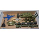 7 Corgi/Dinky diecast military vehicles. Includes Corgi Major "Corporal Erector", a tank transporter