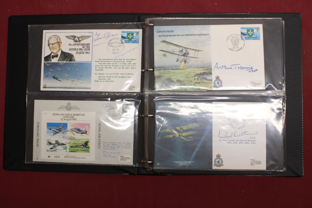 Folder of 1970s to 1980s aviation FDCs, majority signed by pilots or officials including two