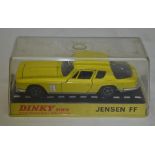 Dinky Toys Jenson FF in original box, light signs of wear, small crack in rear windscreen