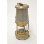 The Wolf Safety Lamp Co (W.M Morris) Ltd Sheffield, miner safety lamp, plate stamped PO 1973 on top,