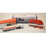 Corgi Esso pricewatch fuel tanker, in display case, Esso tanker, boxed Tekno Esso truck cab (A/F),