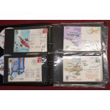 RAF Museum Air Display series FDCs in black album, majority signed by display crew, (approx 55