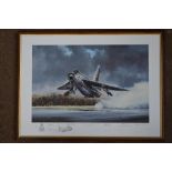 Limited edition 109/650 print "Lightning Thunder," by Micheal Rondot with an original Remarque