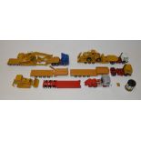 1:50 Die cast industrial machinery including bulldozers, mostly of old cars from Italy including 4