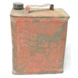 Vintage petrol can with plastic screw on cap, H31cm