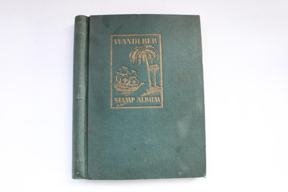 Wanderer All World stamp album, mounted and used defins, mostly Edw.VII to Geo.V period