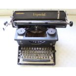 War period imperial typewriter, manufactured in Leicester with patents in Britain, France, Italy and