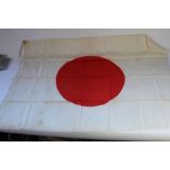 Silk Japanese flag 100cm 67cm, and a Sake cup with naval motif (2)