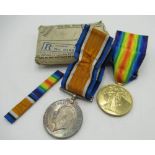 WWI pair awarded to 420587 SPR. J. W. A. Sturrock R.E, with associated boxes of issue, medal bar