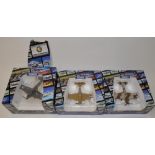 3x Franklin Mint 1/48 Die-cast model aircraft. BIIB621 98222 P-40 Warhawk, 12 Fighter Group USAAF.