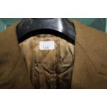 WWII 1942 regulation army officers overcoat with silk lining, size L