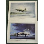 2 unframed Micheal Rondot prints: "Canberra" (39 Squadron taking off), Giclee ltd. ed. print 3/10