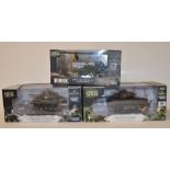 3 Forces Of Valor 1/35 diecast armour models (US): M26 Pershing, Germany 1945, Cadillac M24 Chaffee,