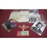 Ephemera relating to US Air Force including a letter fo F/O Rufus C.Kauffman 4th Flight Group on