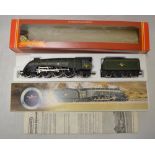 Boxed Hornby railway OO gauge Mallard 60022 electric train with instructions, good used condition