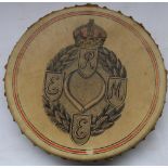 Reme unusual tambourine with Reme crest and ceramic body