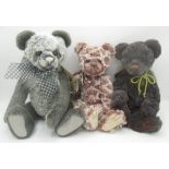 Collection of Charlie Bears including Elliot, H30cm, Pepper Pot, H30cm, and Cloth Ears, H36cm (3)