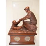 Danbury Mint "The Miracle of Dunkirk", painted cast resin sculpture with commemorative coins and
