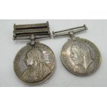 Pair of medals comprising of Queen South Africa medal with South Africa 1902 and Transvaal clasps,