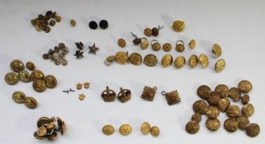 Selection of WW2 and later all world military buttons and pips including Reichsmarine, RCAF, US Navy