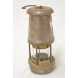 The Wolf Safety Lamp Co (W.M Morris) Ltd Sheffield, miner safety lamp, plate stamped GPO 1963 on