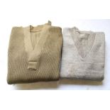 Gordon & Co wooly jumper with military arrow on label dated 1944 and heavy duty military V neck