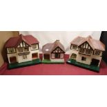 Two Tri-ang dolls houses, a similar outbuilding and a selection of miscellaneous vintage and