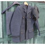 WAFF officer jacket with four pockets dated 1944 with officers cap dated 1944 and skirt