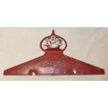 Vintage cast iron ABC cast iron garage sign, L59cm
