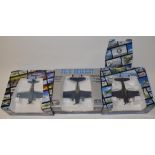 3 Franklin Mint 1/48 die-cast aircraft models. BIIE371 F4F-4 Wildcat, Good condition other than