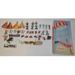 Collection of Britain's Deetail Indian figures, vintage Davy Crockett Walt Disney frontier wagon (