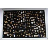 Large collection of British military regimental sweetheart brooches, enamel pins etc with some