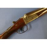 Registered Firearms Dealer Only - Deactivated 12 bore Charles Osborne side-by-side shotgun with 30