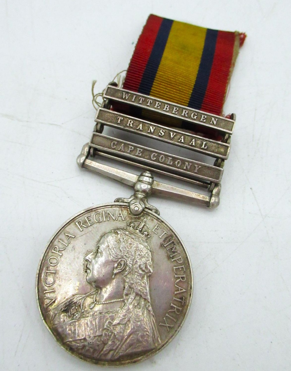 Queen's South Africa medal with Wittebergen Transvaal and Cape Colony clasps, awarded to 3248 Pte.